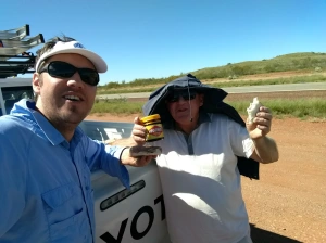 A classic ‘Aussie’ roadside snack – Just out of Port Hedland.